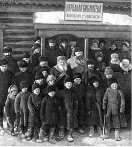 Tolstoi inaugura bib de Yasnaia Poliana